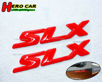 โลโก้​ LOGO SLX สีแดง 1ชุด/2ชิ้น ติดข้างรถยนต์ ISUZU​