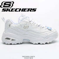 100 Original Skechersॣ รองเท้าผ้าใบสตรีวินเทจหนาแต่เพียงผู้เดียวแพนด้ารองเท้าวิ่งสีขาวสบาย ๆ