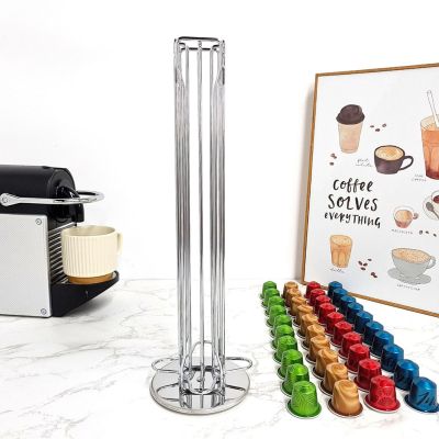 【YF】 Rotating 40 Cápsula Coffee Pod Holder Tower Stand Rack para Dolce Gusto Cápsulas Dispenser
