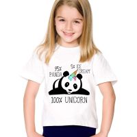 Children Print Surprised Ice Cream Dabbing Unicorn Panda Funny T-shirts Kids Summer Tees Boys/Girls Tops Baby Clothes,HKP5066