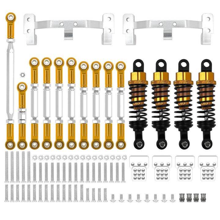 wpl-c14-c24-mn-d90-mn99s-metal-chassis-link-rod-pull-rod-mount-holder-shock-absorber-set-rc-car-upgrades-parts-accessories-power-points-switches-sav