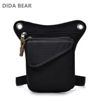 DIDABEAR Brand Men Canvas drop waist bags Leg pack bag for work Men Messenger bags Male Crossbody Shoulder Bag Small Black