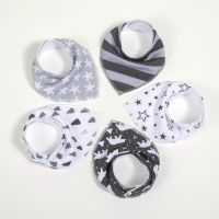 、‘】【= Baby Bandana Bibs Set Newborn Feeding Drool Bibs 100% Organic Cotton Triangle Scarf Saliva Towel Infant Animal Babadore Bebe