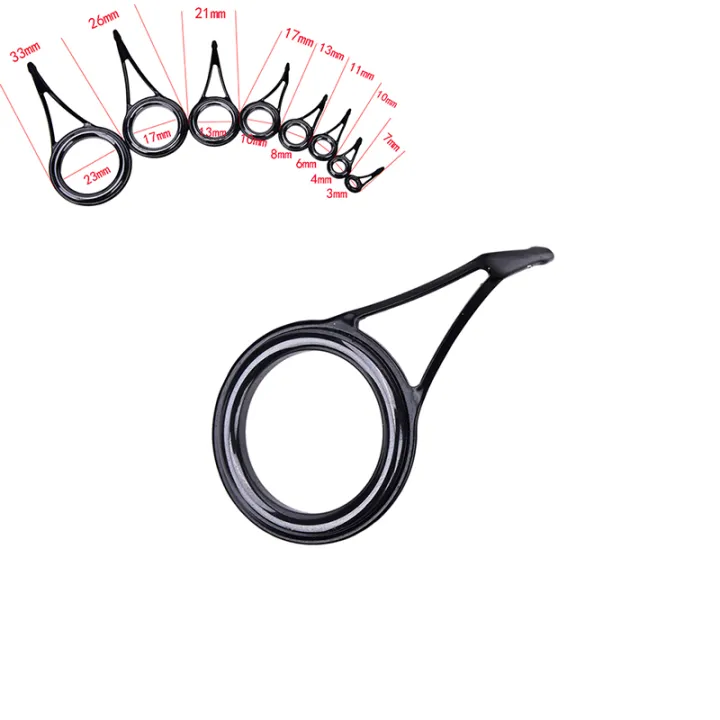 8pcs 8 Size Fishing Rod Guide Tip Top Ring Circle Pole Repair