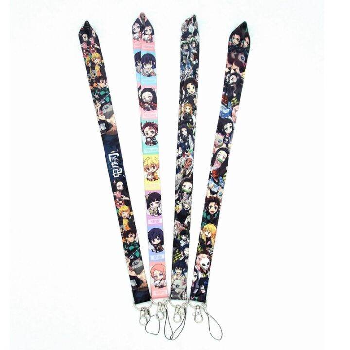 sale-anskukducha1981-demon-slayer-kimetsu-no-yaiba-lanyards-เย็นสายคล้องคอโทรศัพท์คีย์-id-ผู้ถือบัตรเชือกเส้นเล็กสำหรับกุญแจแขวนเชือกสายคล้อง