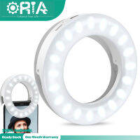 ORIA ไฟเซลฟี่กล้องไฟโทรศัพท์36 LED Clip on Ring Light ความสว่างระดับ 3 รูปถ่ายสำหรับ Samsung Huawei Smartphone อื่น ๆ