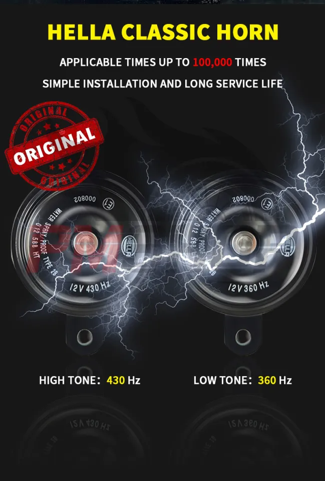 ✓Original fast delivery✓Original HELLA Horn Classic Horn Set Value Range  for Motorcycle and Cars 12V 1pair