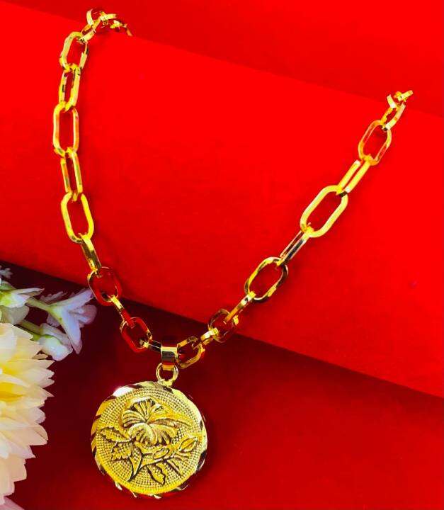 BG EMAS KOREA RANTAI LEHER PAPER CLIP LOKET DUIT SYILING VIRAL/NEW