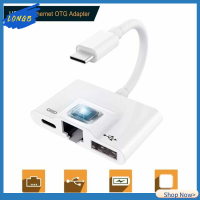 LONGB U Disk Reader สายแปลง USB 3.0 ฮับฮับ Type-C ไปยัง RJ45 OTG OTG ครับ ที่ชาร์จ PD อะแดปเตอร์อีเทอร์เน็ต