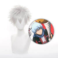 GINTAMA Sakata Gintoki วิกผมเงินคอสเพลย์อนิเมะญี่ปุ่น