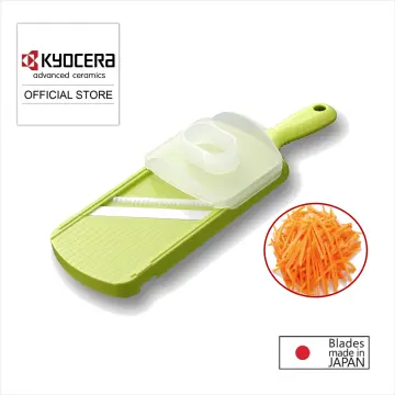 Kyocera Advanced Ceramic Adjustable Mandoline Vegetable Slicer with  Handguard-Black 