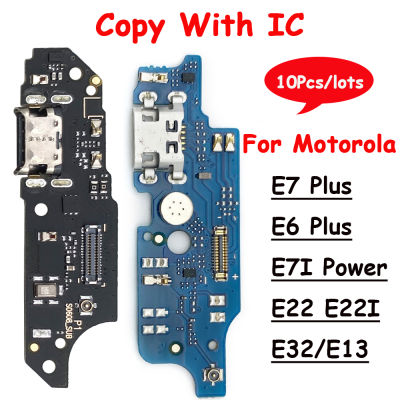 10 Buah Diuji untuk Moto E7 Plus Baru Pengisian Daya พอร์ต USB Dok Konektor Dok Papan Pengisi Kabel Fleksibel untuk E6s E22I E7 E30ไฟฟ้า