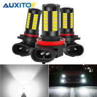 AUXITO 2x H11 H8 LED สีขาว LED ไฟตัดหมอก H16 PSX24W 9005 9006 LED หลอดไฟรถขับรถวิ่งโคมไฟสำหรับ BMW โตโยต้า ฟอร์ดลดา