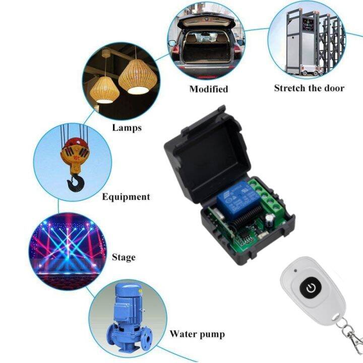 433mhz-diy-สวิตช์ไร้สาย-dc-12v-1ch-โมดูลรีเลย์ขนาดเล็กและเครื่องส่งสัญญาณ-rf-รีโมทคอนโทรลสำหรับผ้าม่านโรงรถเครื่องใช้ในบ้าน-srng633433