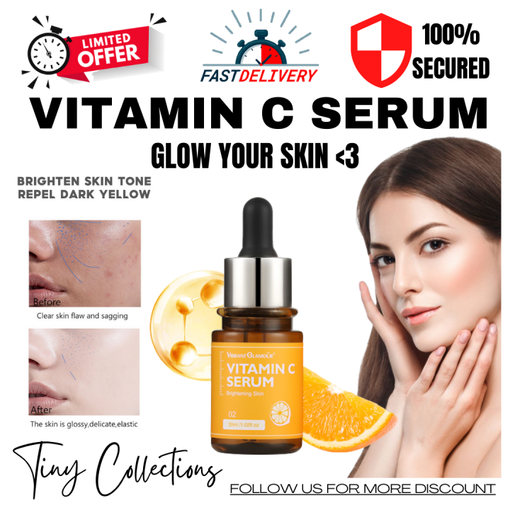 BEST SALE!!!VIBRANT GLAMOUR Natural Vitamin C Facial Serum Whitening ...