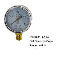 เครื่องวัดความดัน M14 M20 14 18 0-1.6mpa Temperature