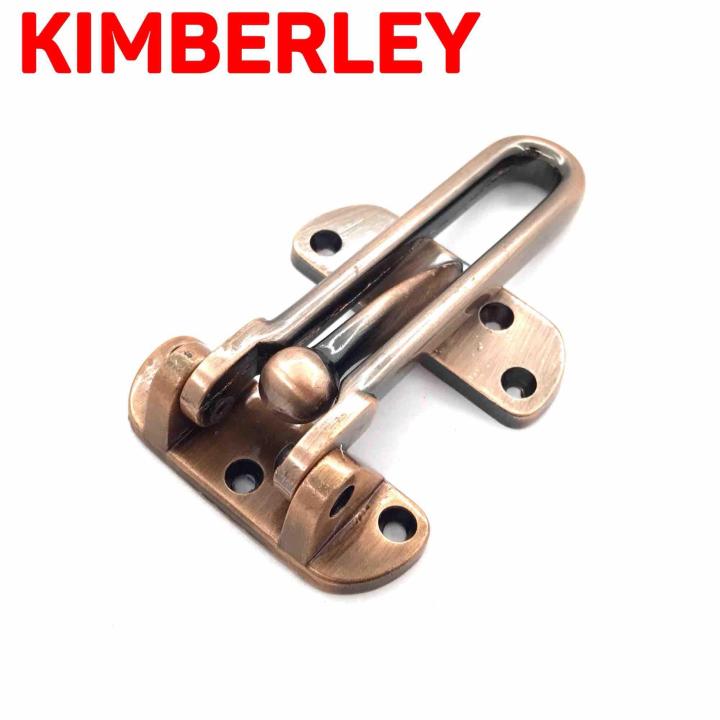 kimberley-กลอนรูดซิ้งค์-ขอค้ำกิ๊ป-door-guard-ชุบทองแดงรมดำ-no-730-4-ac-australia-zinc-ingot