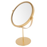 Standing Portable Metal Makeup Mirror Round Shape Desktop Vanity Mirror