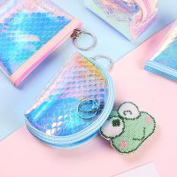 HOT14★Girl Shining Fish Scale Coin Purse Cute Zpper Coins Wallet Lady Sweet Mini Student Key Bag Women Small Cards Holder Money Bags