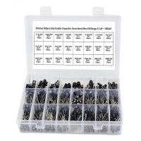 500Pcs/lot 0.1UF-1000UF 24 Values Aluminum 16-50V Mix Electrolytic Capacitor Assorted Kit And Storage Box