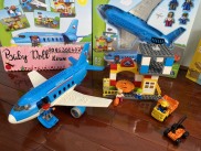 Đồ chơi lắp ráp sân bay lớn tương thích với Lego Duplo Gorock 1007