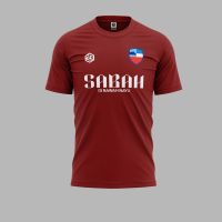 shot goods [READY STOCK] Sabah Negeri Di Bawah Bayu Jersi Maroon/White - Jersey Roundneck