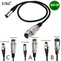 Mini XLR 3pin Male To XLR 3pin Female Audio Cable​​ Aluminum Foil Shielded Copper Wire Audio Line Cable​​ For Microphone Cameras