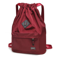 Drawstring Bag Travel Backpack womens waterproof nylon bundle mouth backpack folding large capacity storage bag