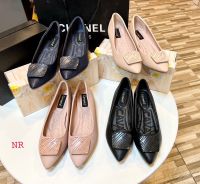 รองเท้าส้นสูงแฟชั่น?พร้อมส่ง SIZE.36-40 EU ขาว/ดรีม รองเท้าใส่เที่ยว รองเท้าลำลองส้นสูง รองเท้าแฟชั่นหัวแหลม งานสวย ถ่ายจากสินค้าจริง