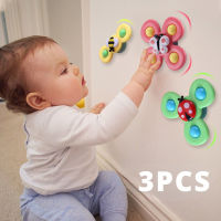 3PcsSet Baby Bath Toys Funny Bathing Sucker Spinner Suction Cup Cartoon Rattles Fidget Educational Toys For Children Boys Gift