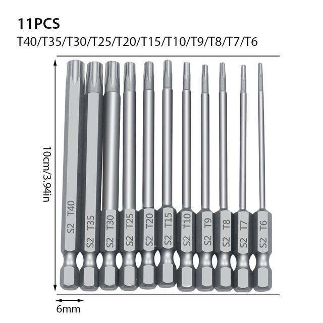 cw-11-12-pcs-tamper-proof-security-magnetic-bit-set-hexagonal-handle-screwing-alloy-torx-screwdriver-bits