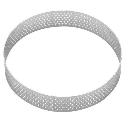 5Pcs Circular Stainless Steel Tart Ring French Dessert Perforation Mold Mousse Fruit Pie Quiche Cake Cheese Baking Mould