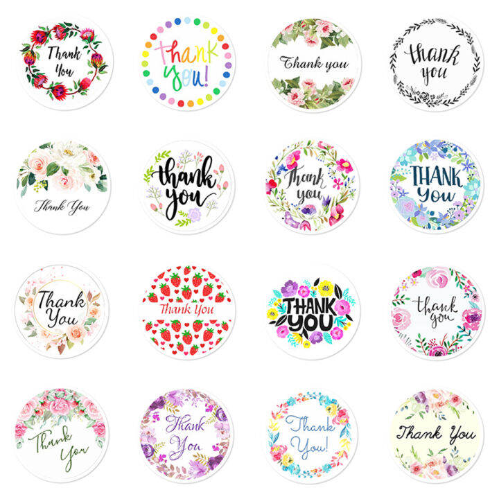 muya-50pcs-thank-you-stickers-waterproof-circular-seal-label-vinyl-stickers-for-gifts-packaging