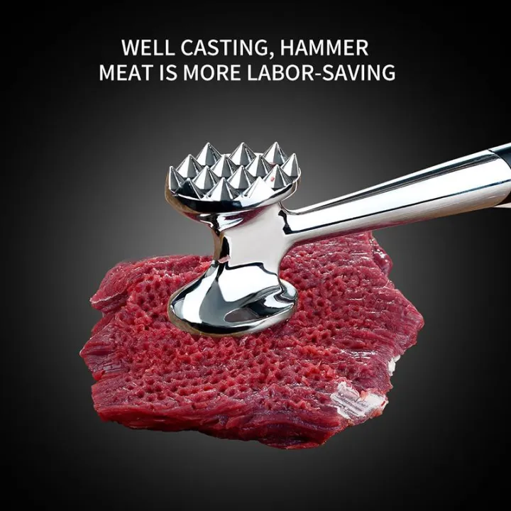 Meet Meat Tenderizer Stainless Steel 304 Hammer Mallet Tool 9 Length