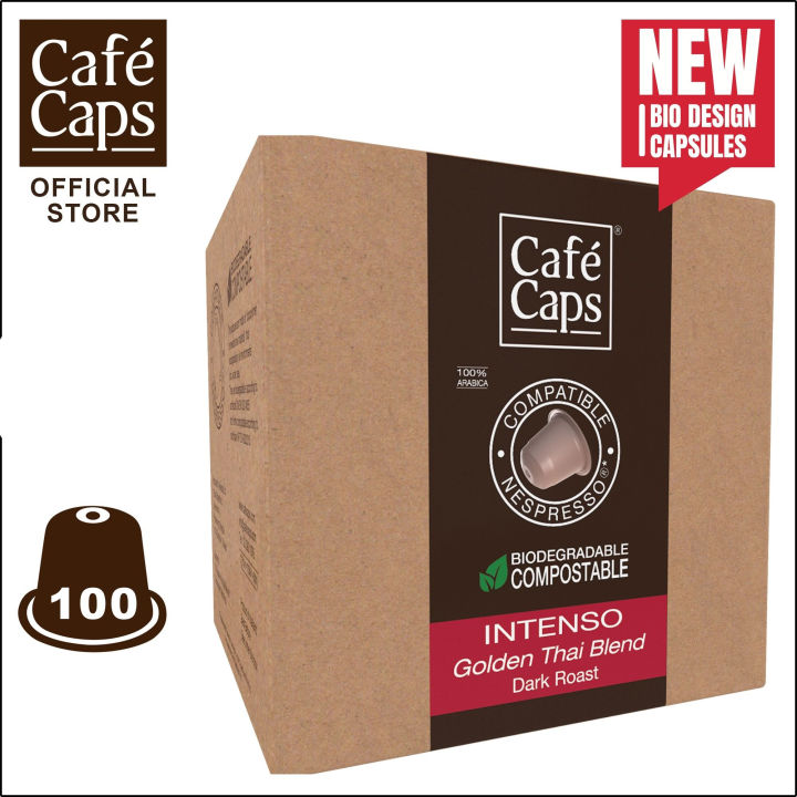 cafecaps-แคปซูลกาแฟ-nespresso-compatible-intenso-กล่อง-x-100-แคปซูล-กาแฟคั่วเข้ม-อาราบิก้าแท้-100-ที่คัดสรรจากภาคเหนือของประเทศไทย-แคปซูลกาแฟใช้ได้กับเครื่อง-nespresso-เท่านั้น
