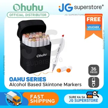 Ohuhu Honolulu Series Alcohol Based 48 Pastel Colors plus Colorless Blender  Dual Tipped Brush Markers for Coloring and Illustration for Kids and