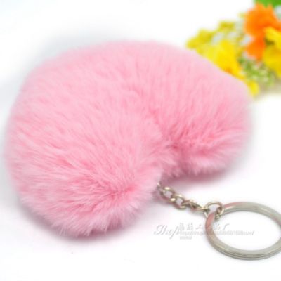 【YF】◆  Fluffy Keychain Gifts for Soft Pompon Fake Chain Car Accessories