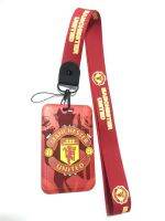 MAN U   ที่ใส่บัตร ซองใส่บัตร ที่ใส่บัตร พร้อมสายคล้องคอ(2.5cm) ลาย แมน ยูไนเต็ด แดง สายแดง  สำหรับบัตร 5.5x8.5cm (body 7x11cm) สวยงาม น่าใช้งาน   by  NOEYNEST