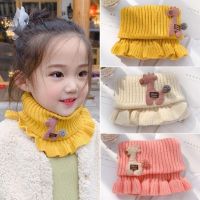 ﹉⊙  Baby Scarf Children Autumn Winter Knitted Wool Baby Neck Warmer Neck Scarf for Girls Lace Protective Neck Scarf Baby Halstuch