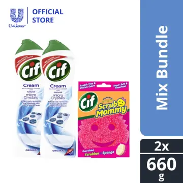 Cif Cream Multi Purpose Cleaner, Pink Flower - 16.9 Fl Oz / 500 mL x 3 Pack