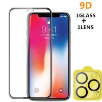 [ขายร้อน]NIQUXI1in1 9D Full Screen Protector กระจกนิรภัยสำหรับ IPhone 11 12 13 Pro Max เลนส์ป้องกันสำหรับ IPhone 14 14Plus 14 PRO MAX