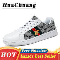 HUACHAUNG รองเท้าผ้าใบสำหรับชาย Lace-Up กีฬา Casual รองเท้าเกาหลีผู้ชาย