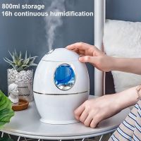 ☬☸¤ 800ML Ultrasonic Air Humidifier Humidificador Aroma Essential Oil Diffuser Air Fresher Fogger with LED Light for Home Office