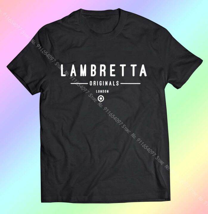 Maglietta Raglan Uomo Lambretta Autentica Con Stampa Retrò, Maniche A Contrasto E Logo Ricamato
