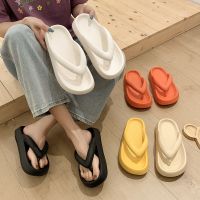 Female summer flip-flops on shit feeling leisure beach thong pinches EVA a undertakes high elastic rubber slippers