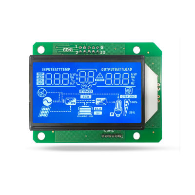 อินเวอร์เตอร์ไฟฟ้า UPS 7ส่วน HTN แสงไฟสีฟ้าจอแสดงผล LCD โมดูลมินิโมดูลจอแอลซีดีอุปกรณ์ขนาดเล็กเครื่องมืออุปกรณ์พัฒนา