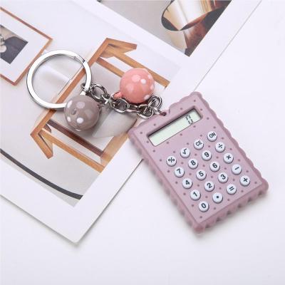 ”【；【-= Digital Keychain Calculator LED Pocket Size 8-Digit Calculators Multi-Purpose Learning Tool Boy Girl Gray Purple