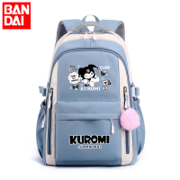 Kuromi Melody ร่วมอุปกรณ์ต่อพ่วงกระเป๋าเป้สะพายหลังหญิงญี่ปุ่นน่ารักนักเรียนชั้นประถมศึกษามัธยมกระเป๋านักเรียนความจุขนาดใหญ่