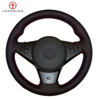 【YF】 LQTENLEO Black PU Artificial Leather Steering Wheel Cover for BMW E60 E61 Touring 530d 545i 550i E63 Coupe E64 630i 645Ci 650i