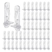 50 PCS Locking Shelf Pegs Self-Locking Bracket Clips for Supporting Kitchen Cabinet Shelves